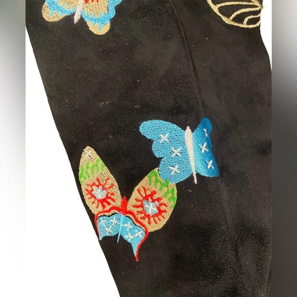 Funny She Jill FSJ Knee High Embroidered Butterfly Boots Size 9 like new - Picture 12 of 12